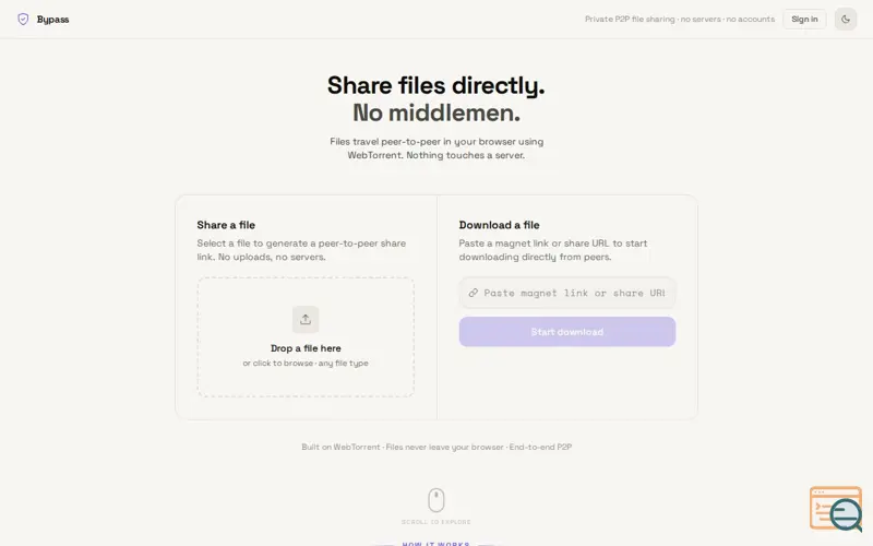 Screenshot of Bypass