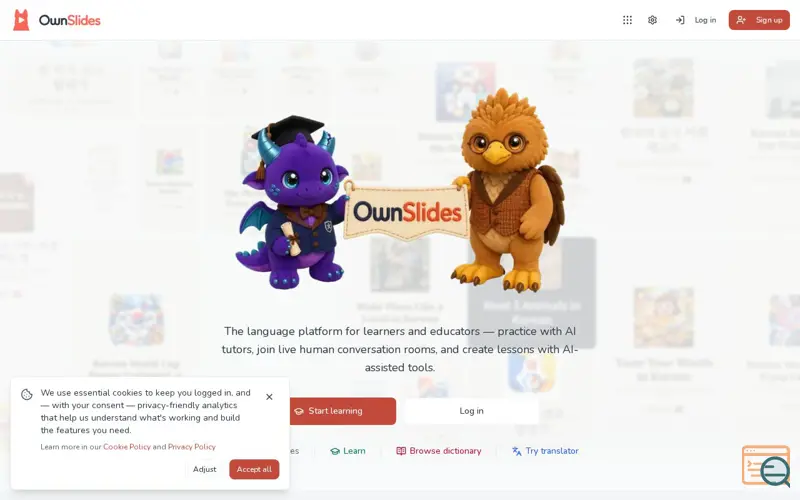 Screenshot of OwnSlides