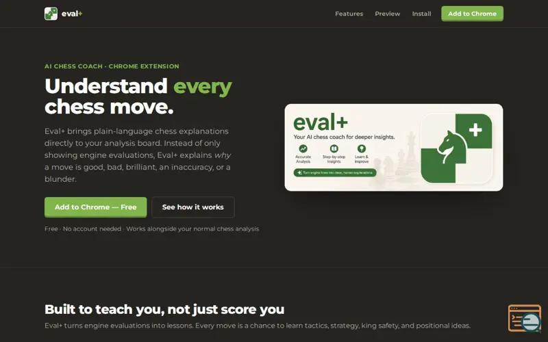 Screenshot of eval+
