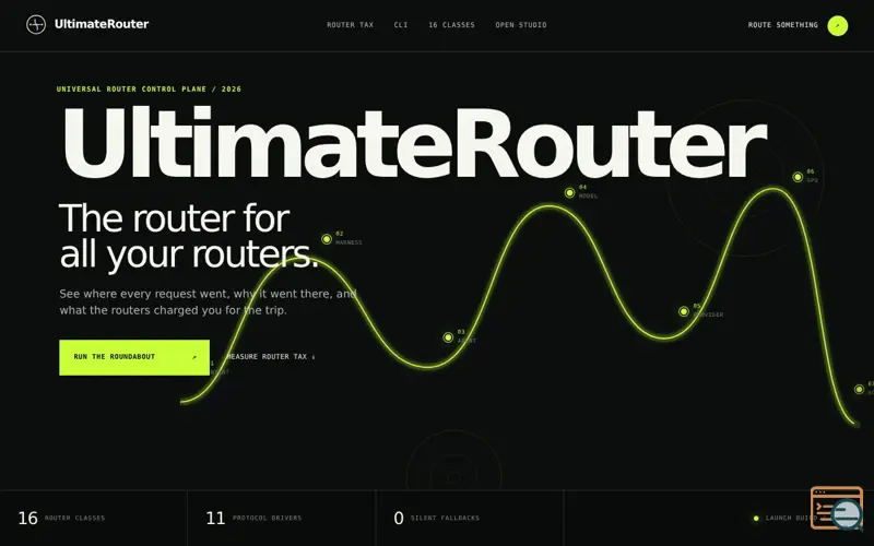 Screenshot of UltimateRouter