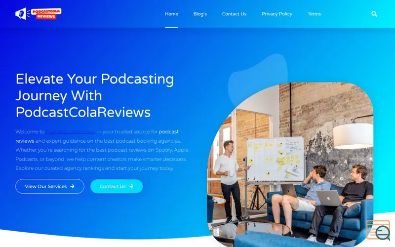 Screenshot of PodcastColaReviews