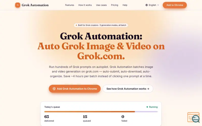 Screenshot of Grok Automation