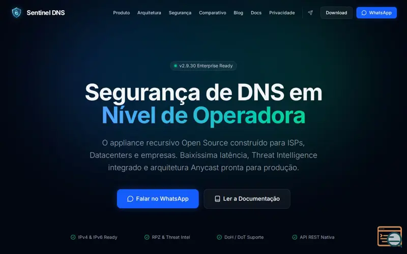 Screenshot of Sentinel DNS