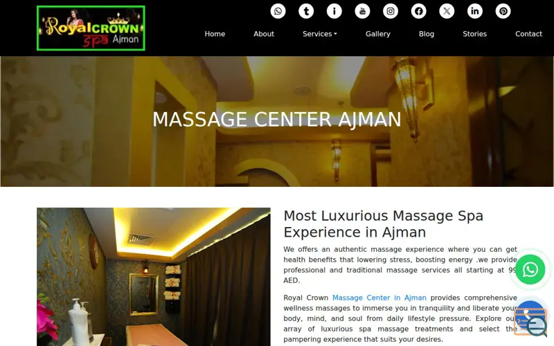 Screenshot of Royal Crown Spa