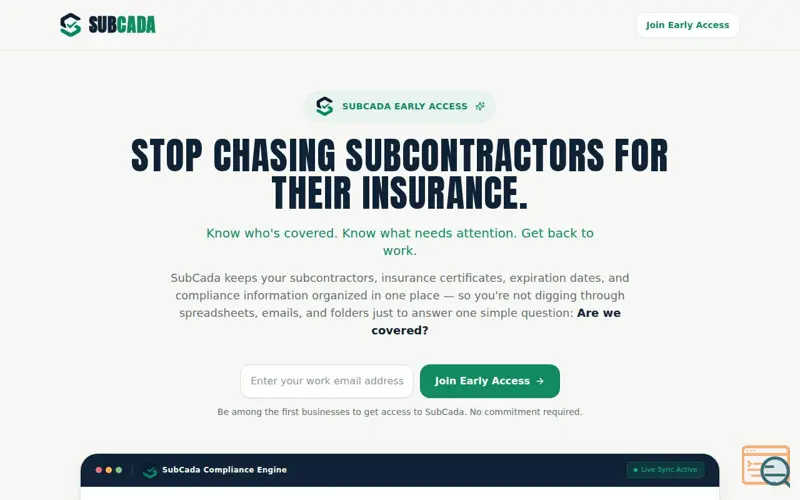 Screenshot of SubCada