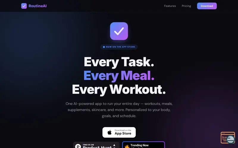 Screenshot of RoutineAI
