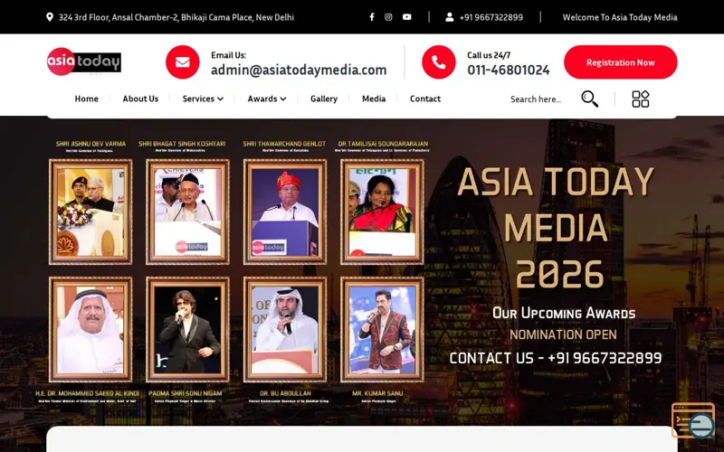 Screenshot of Business Awards India