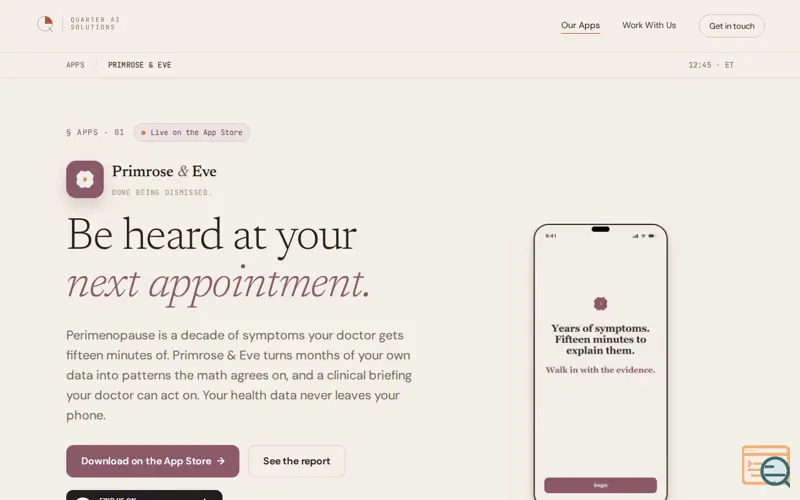 Screenshot of Quarteraisolutions