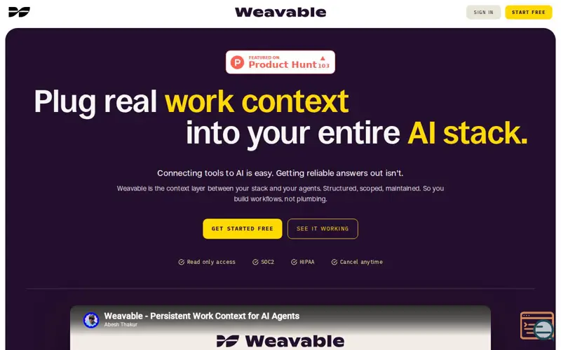 Screenshot of Weavable