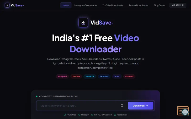 Screenshot of VidSave