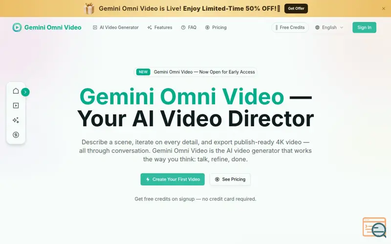 Screenshot of Gemini Omni Video - AI Video Generator
