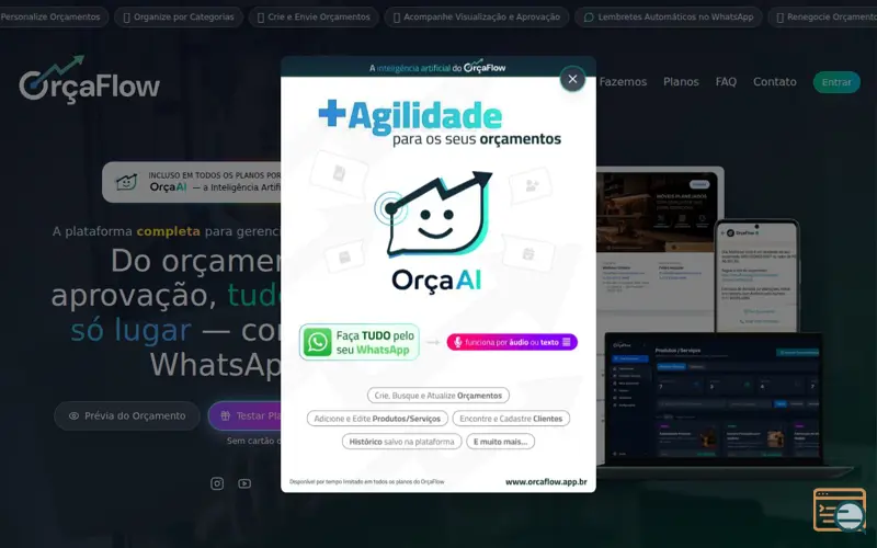 Screenshot of OrçaFlow