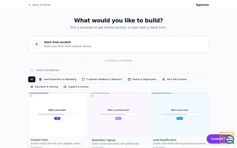 Screenshot of Typerson