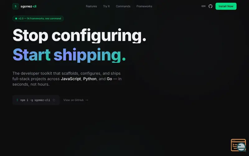 Screenshot of sgomez-cli