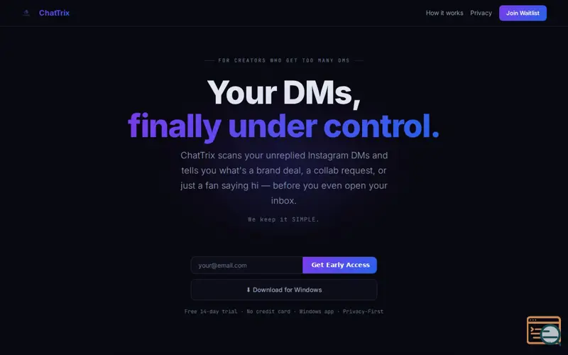 Screenshot of ChatTrix 
