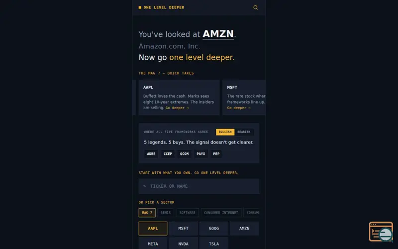 Screenshot of One Level Deeper