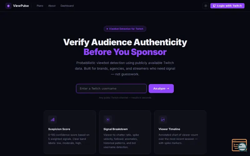 Screenshot of ViewPulse