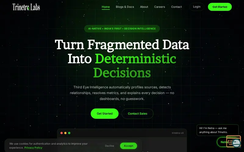 Screenshot of Trinetro Labs