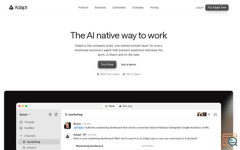 Screenshot of Adapt