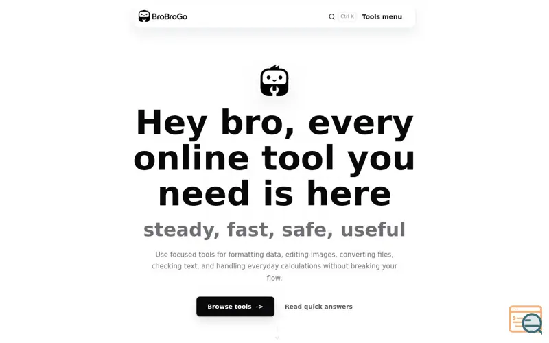 Screenshot of BroBroGo