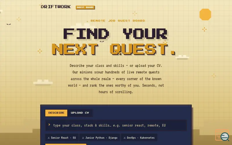 Screenshot of Driftwork
