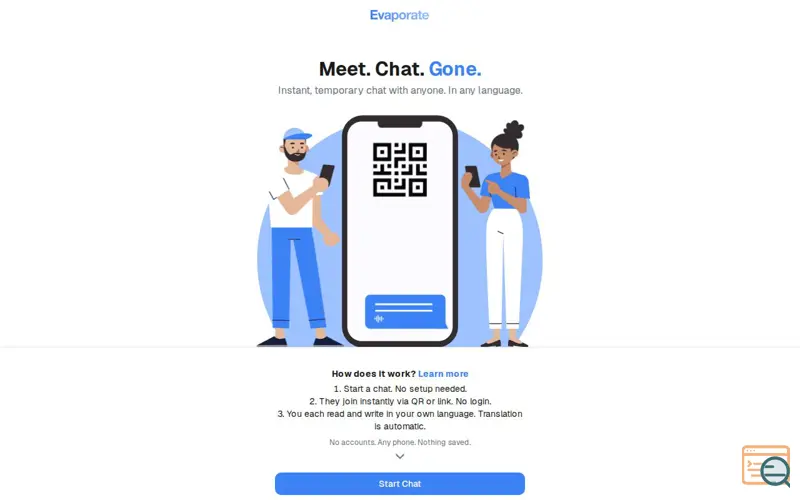 Screenshot of Evaporate.chat