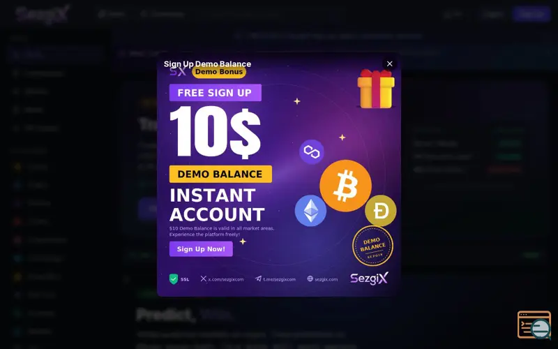 Screenshot of SezgiX, a launch using Coinbase Base SDK