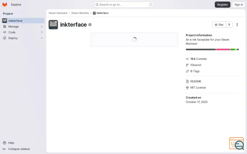 Screenshot of Inkterface