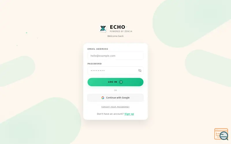 Screenshot of ECHO by Zencia AI