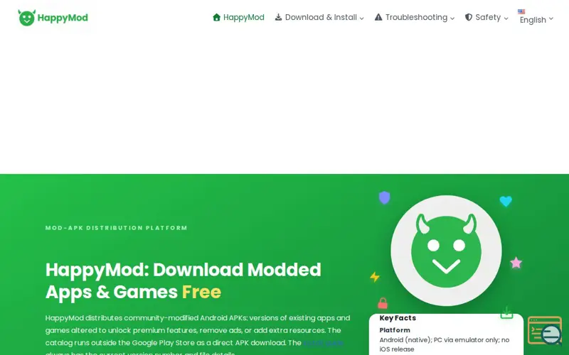 Screenshot of HappyModdAPK.net
