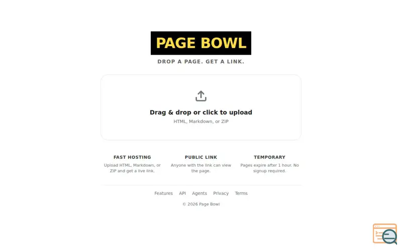 Screenshot of Page Bowl