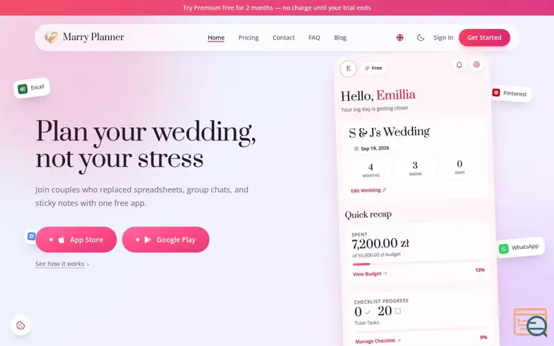 Screenshot of Marry Planner: your wedding, organized 