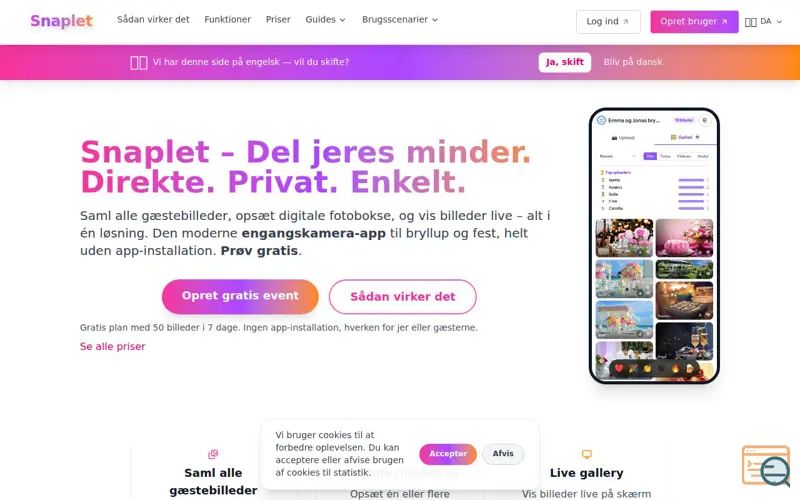 Screenshot of Snaplet