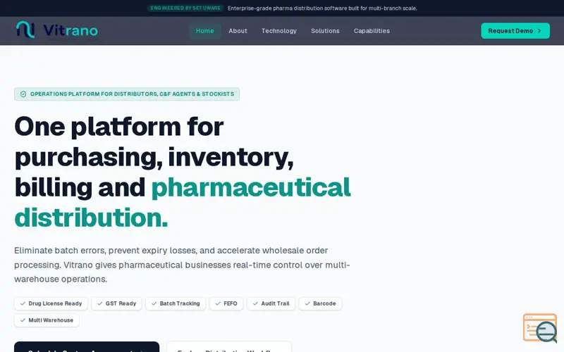 Screenshot of Vitrano
