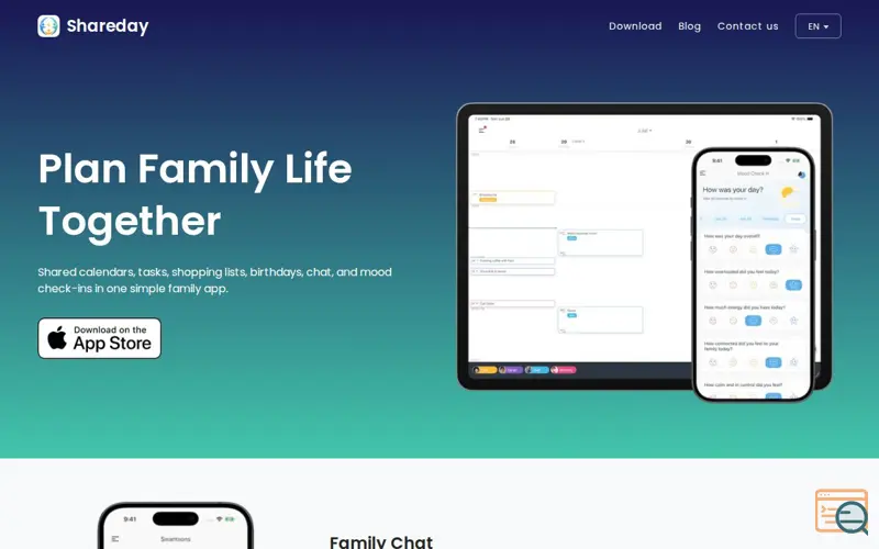 Screenshot of Shareday - Family Planner, a launch using Gauges