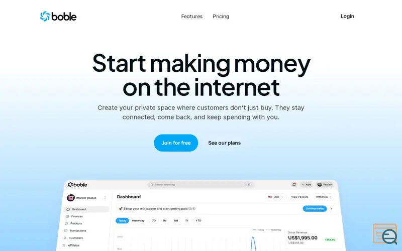 Screenshot of Boble
