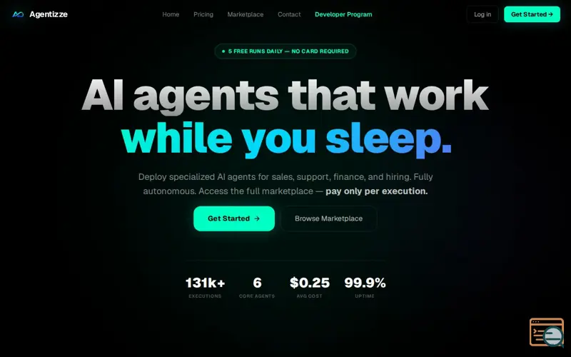 Screenshot of Agentizze