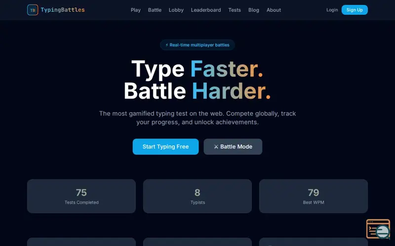 Screenshot of TypingBattles