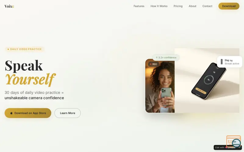 Screenshot of Voixe the app