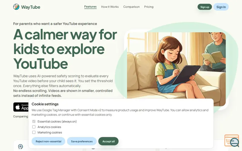 Screenshot of WayTube