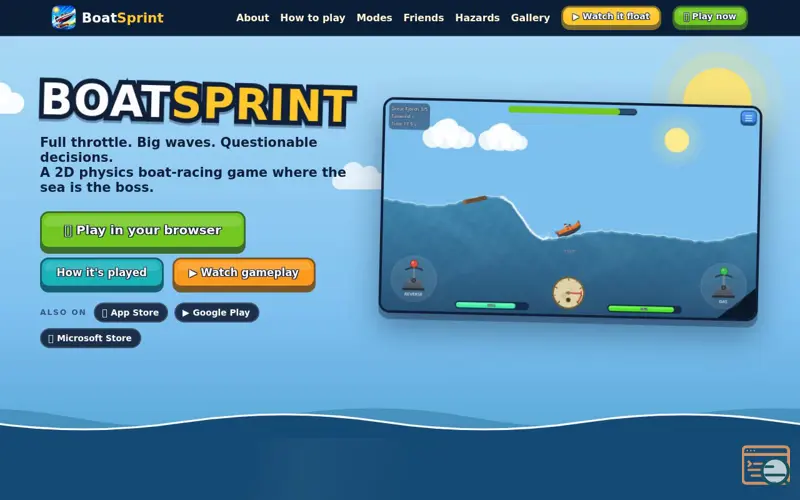 Screenshot of BoatSprint