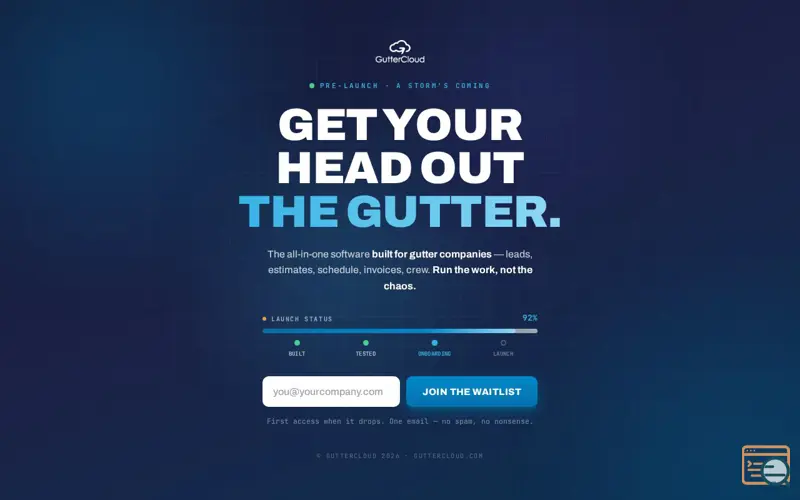 Screenshot of GutterCloud — A crm for gutter companies