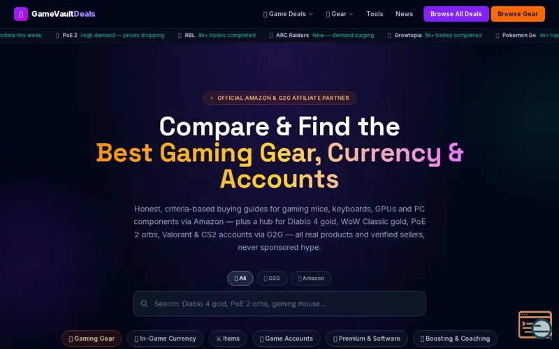 Screenshot of GameVault Deals