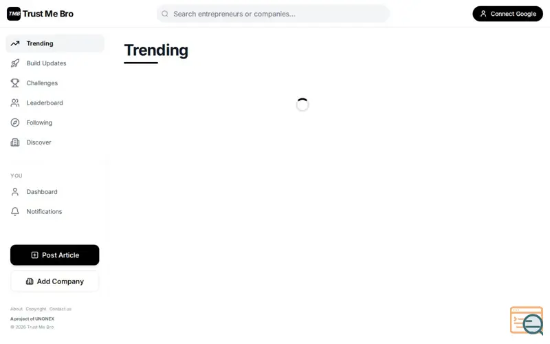 Screenshot of Trust Me Bro