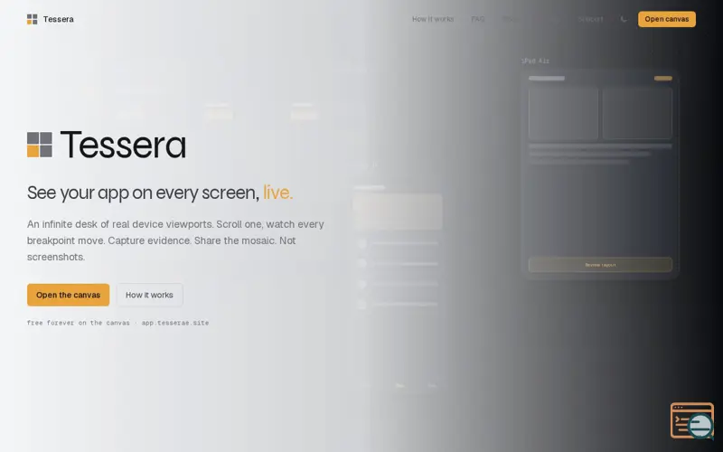 Screenshot of Tessera