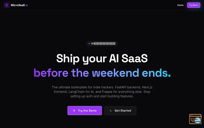 Screenshot of AI Micro-SaaS Boilerplate