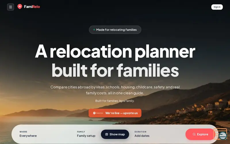 Screenshot of FamiRelo: Family Relocation Planner