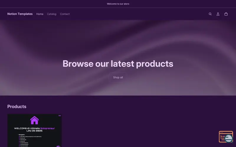 Screenshot of Notion Templates