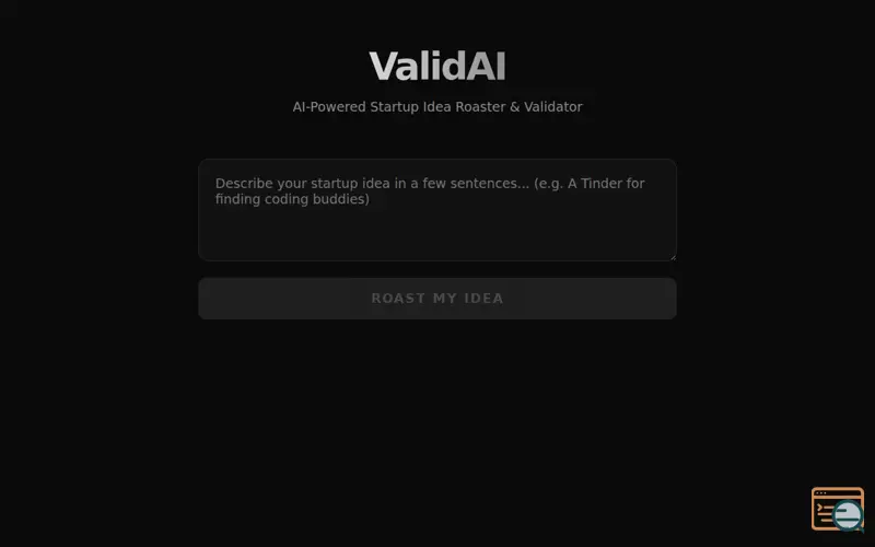 Screenshot of ValidAI