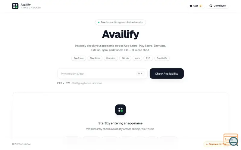 Screenshot of Availify